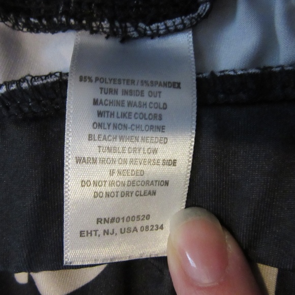 Mighty Fine Black and White Letter Print Leggings - Picture 4 of 8